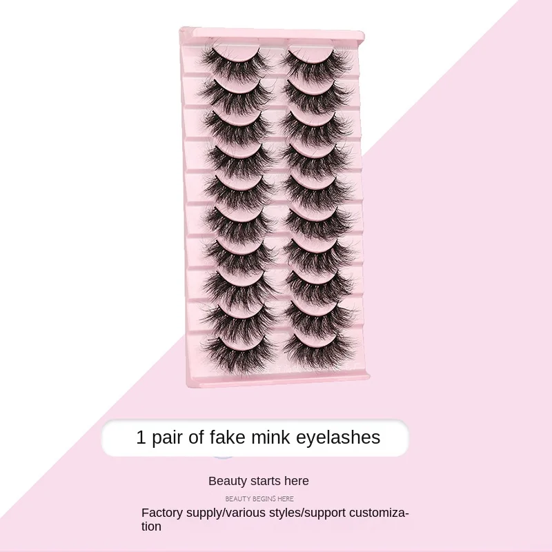 10 paia di ciglia finte soffici e spesse, super arricciate, adatte per feste sul palco e altre occasioni