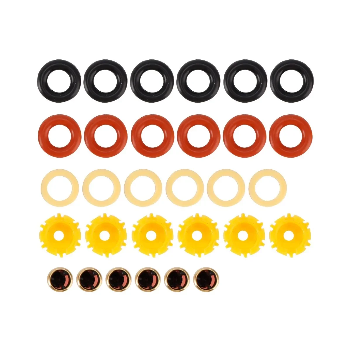 Fit For BMW 5 Series E34 87-93 E39 1995-2003 Car Fuel Injector Seal O-Ring Set 0280150414 Replacement Auto Parts 0 280 150 203