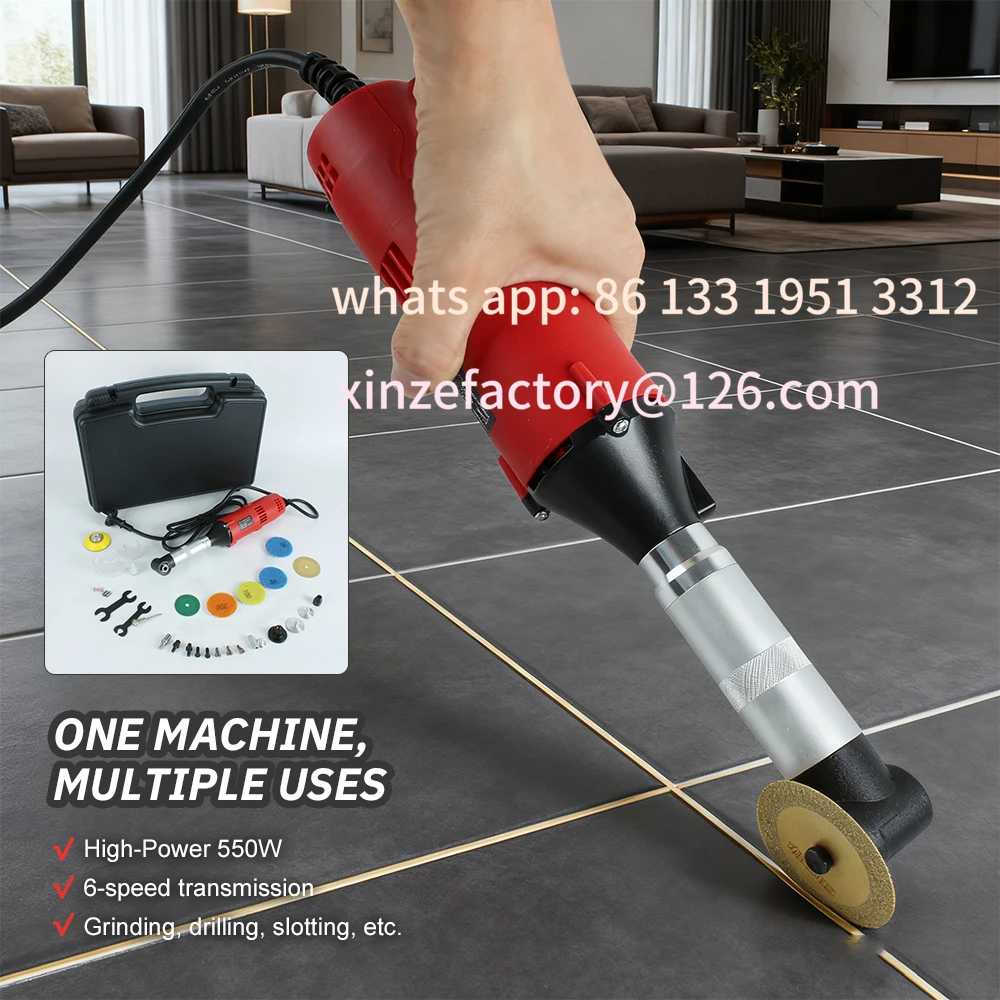 

Customizable 550W Multi-Functional Electric Angle Grinder 90-Degree Elbow Grout Cleaning Machine Portable Tile Grout Polishing M