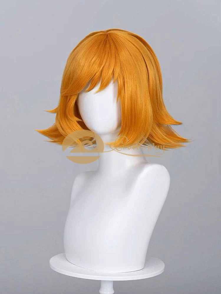 Doreen Cos Groene Cosplay Pruik Gouden Korte Haaraccessoires Pruik voor Vrouwen Volwassen C09370