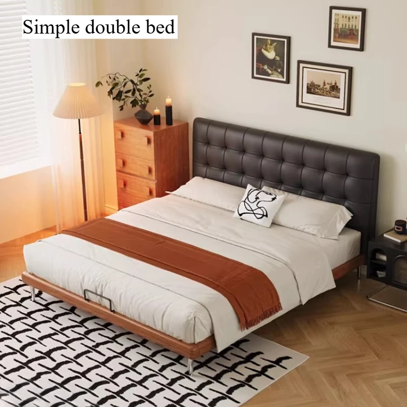 

Black Modern Beds Frames Queen Sized Two Persons Beds Bedroom Deluxe Hotel Camas De Matrimonio Dormitorio Home Furniture