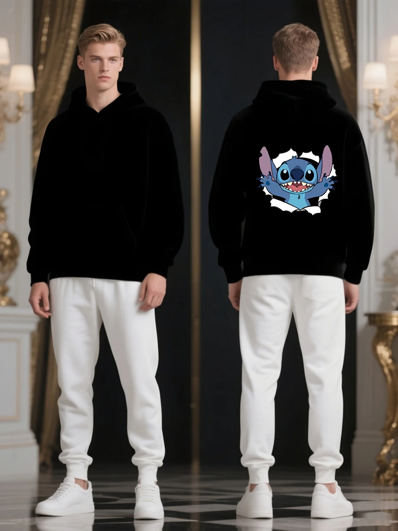 

Толстовки со стежком для мальчиков и девочек, семейные осенне-зимние мужские и женские свитер с капюшоном большого размера, повседневный топ с длинными рукавами Y2k