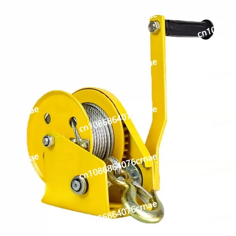 1200lbs Hand Crank Two-way Self-locking Manual Winch Household Small Portable Traction Hoist with Brake Manual Winch