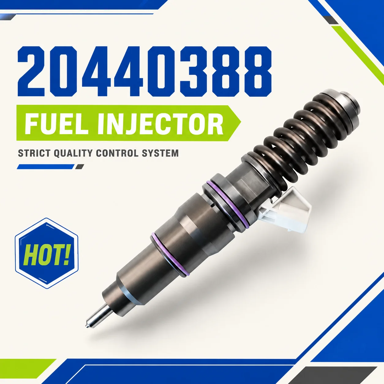 20440388 Two‑pin Pump Injector Equipped With L222PBC L028PBC Nozzle Tip, Suitable For Volvo.LH3130