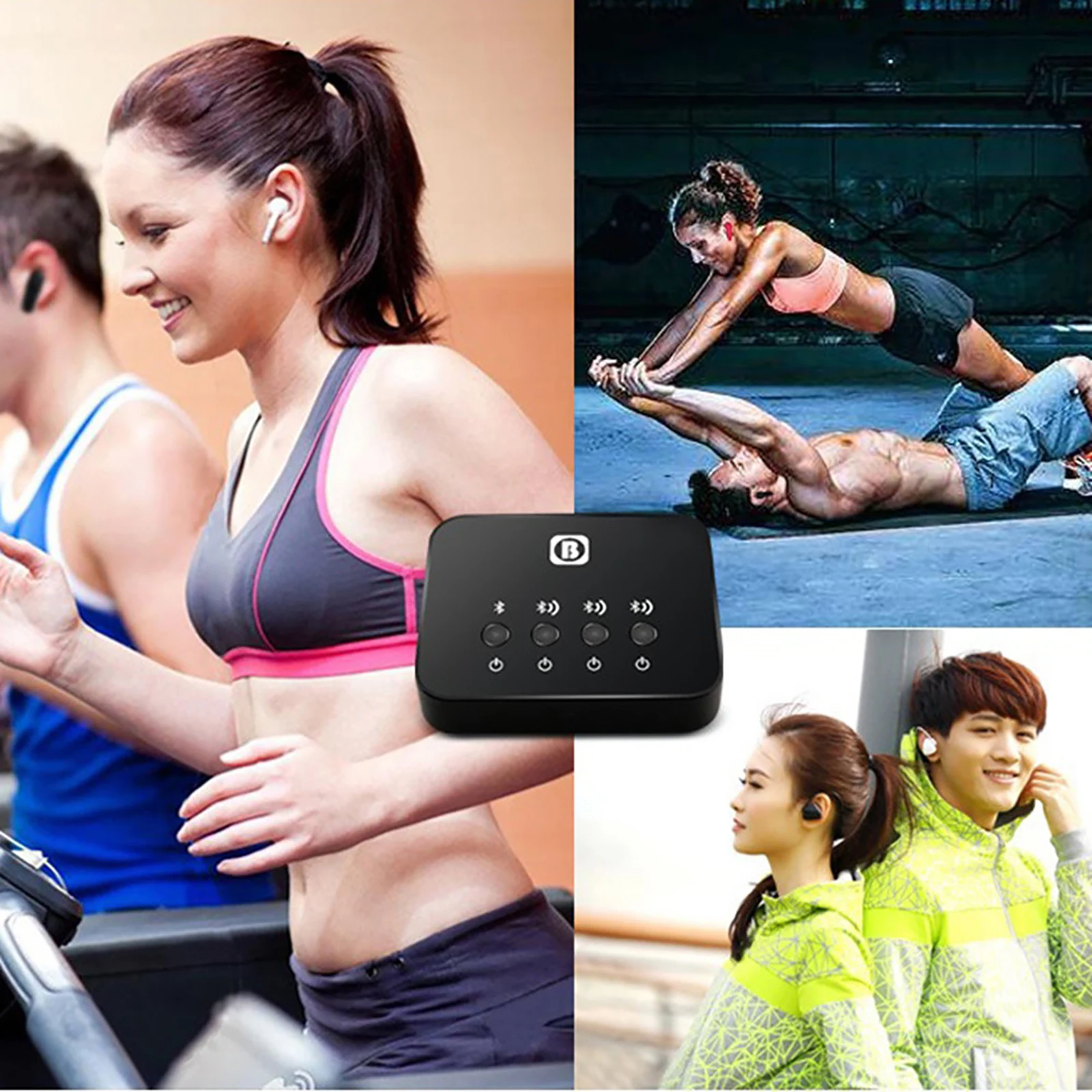 Imagem -03 - Stereo Lançador Splitter Adaptador Dispositivo Transmissor de Música Compartilhamento de Áudio Switcher para tv Fones de Ouvido dc 5v 13 Bluetooth 4.0