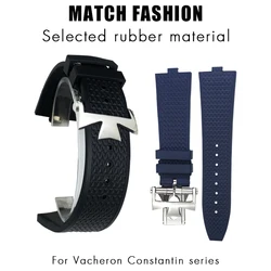 Top Quality Quick Release Fluoros Rubber Watchband 24mm X 7mm for Vacheron Constantin VC Overseas Screw Buckle Watch Strap