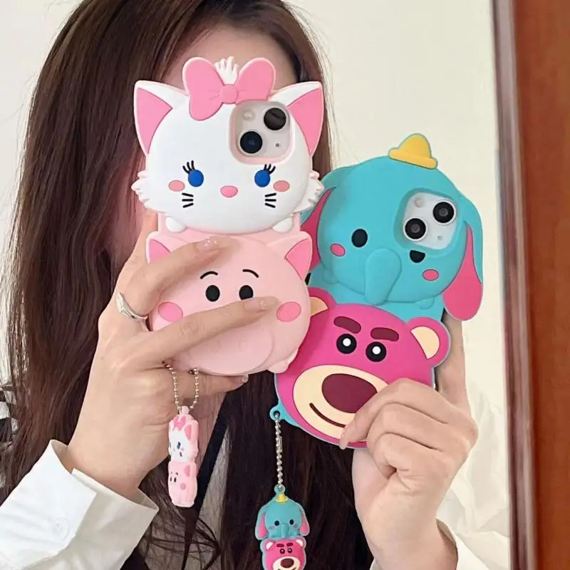 Anime Mary Cat Phone Case Cartoon Cute Women's Fashionable Silicone Phone Protective Case Various Models Kawaii Kids Gifts