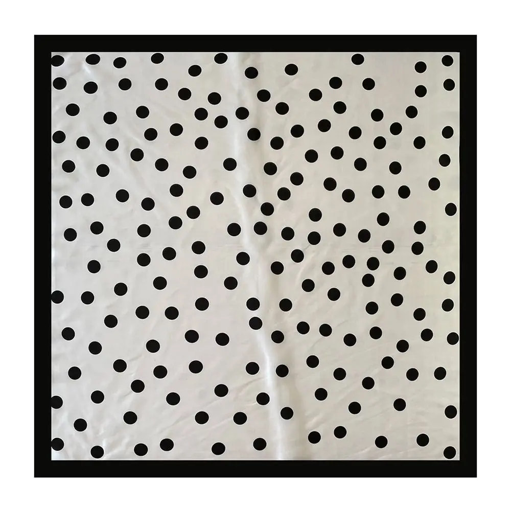 All-match Printed Dot Print Scarf Geometric Shape Spicy Girls Polka Dot Silk Scarf Headband Korean Satin Hijab Outdoor