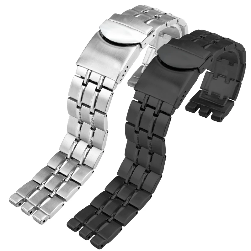 Bracelet For Swatch Precision Steel Watch Band YVS451 YVS435 YCS443G Stainless Steel Men\'s Strap Waterproof 17MM 19MM 20MM 21MM