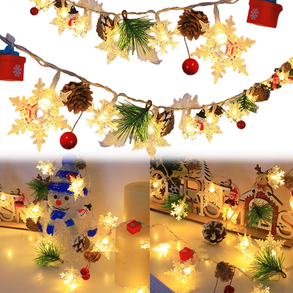 3M 30 LED سلسلة أضواء الجنية بطارية تعمل عيد الميلاد جارلاند أضواء الديكور أضواء عيد الميلاد للمنزل الموقد رف ديكور
