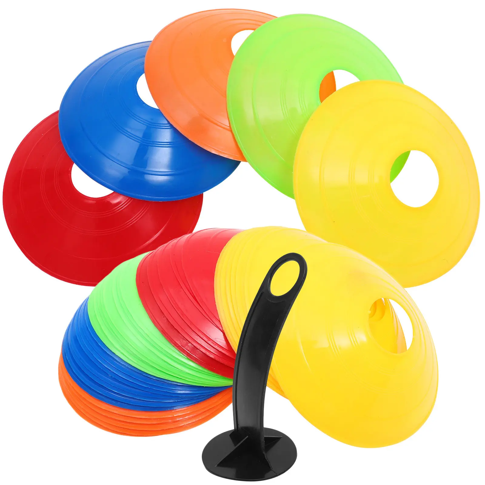 

1Set Heavy Duty Soccer Training Cones Smooth Surface Anti Tear Football Practice Discs for Agility Hurdles Sport Entertainment