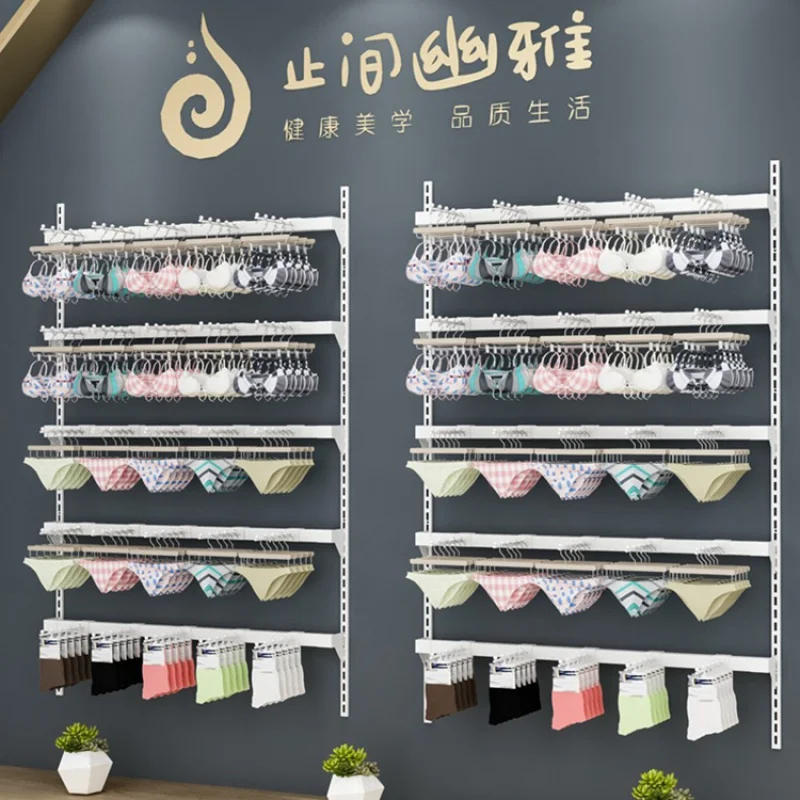 Wall-montado Underwear e Sutiã Display Rack, Store Design, qualidade superior, personalizado