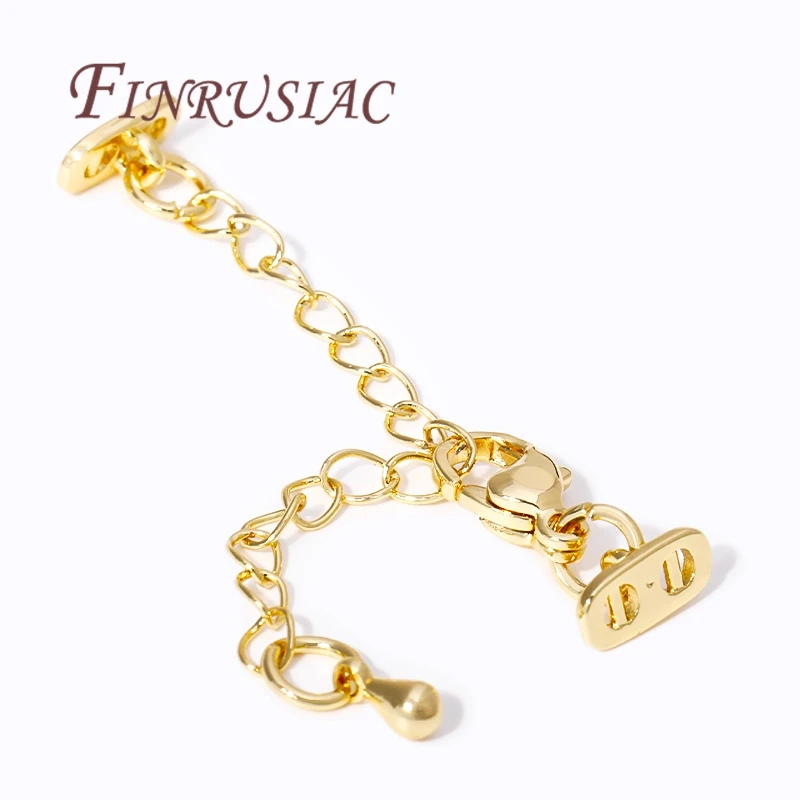 DIY 2-Strand Beading Connector For Jewelry,18K Gold Plated Extension Chain with Lobster Clasp For DIY Bracelets Accessories