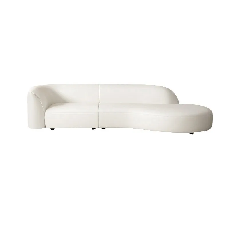 

Cream wind, cat paw leather, sofa, living room, small apartment, modern, clothing, beauty salon, reception, curved sofa
