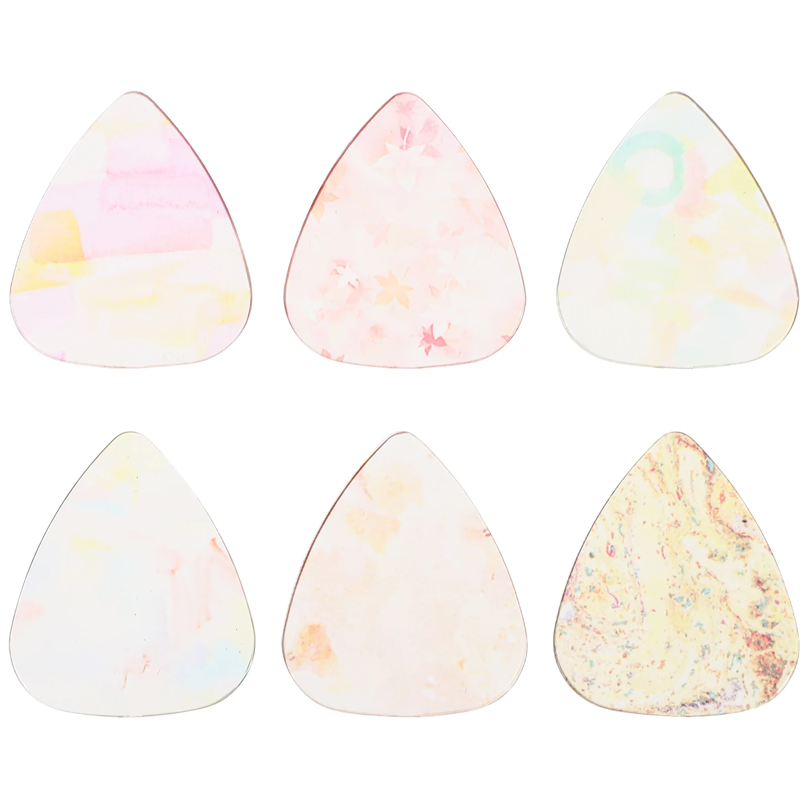 

6 Pcs Color Transparent Picks Bass Guitar Funny Electric Accessories Banjo Thumb Acoustic