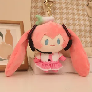 Hatsune Miku Plüschpuppenschlüsselkette, Anime -Sammlung, Peripheriespielzeug, Anhängertasche, Dekoration Spielzeug, Freundinnen, 15 cm 8 Hauptverkauf Puppenpuppe Miku - №6