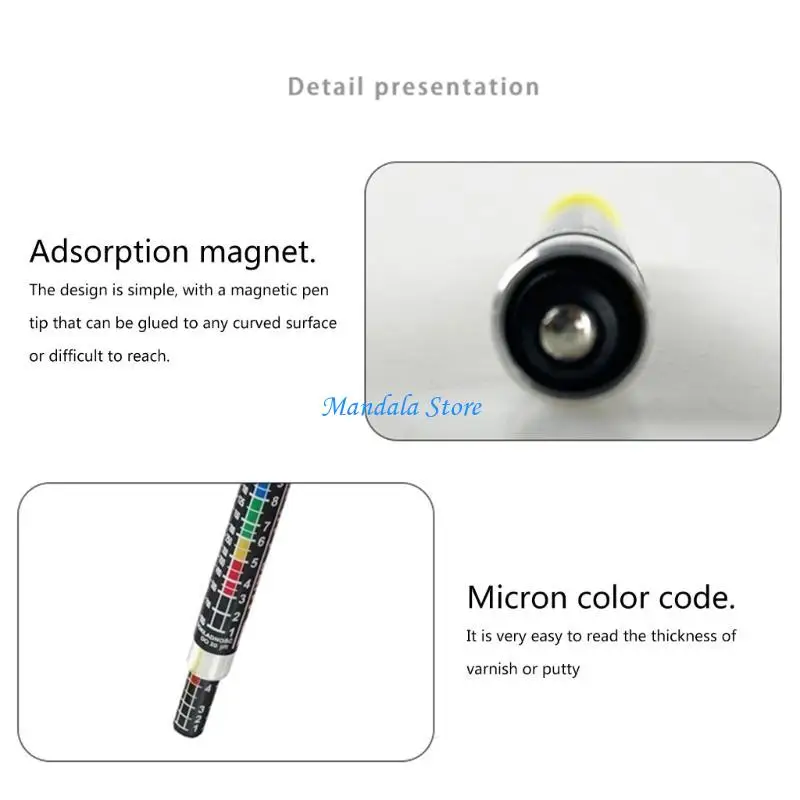 U2JC Paint Coating Tester with Tip Paint Thickness Tester Meter Gauge Car Body Damage Detector Crash-Test Check