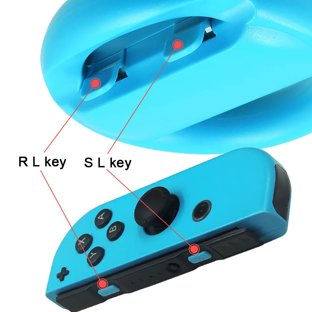 عجلات القيادة لجهاز نينتندو سويتش ووحدة التحكم OLED JoyCons، ملحقات مرفق وحدة تحكم Joycon لعجلات السباق - حزمة مزدوجة #4