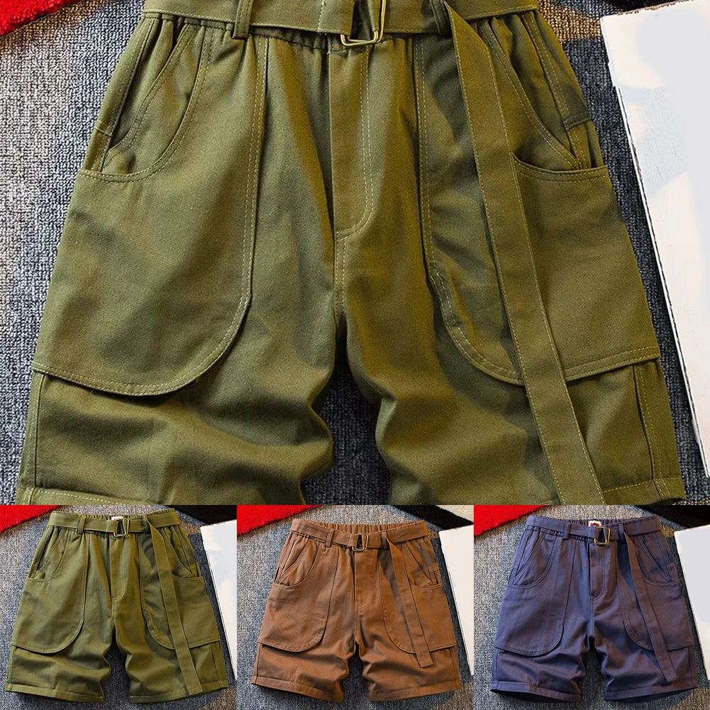 ملابس الشاطئ شورت صيفي فضفاض شورت جيب غير رسمي للصيف شورت صيفي مريح مرن قليلاً