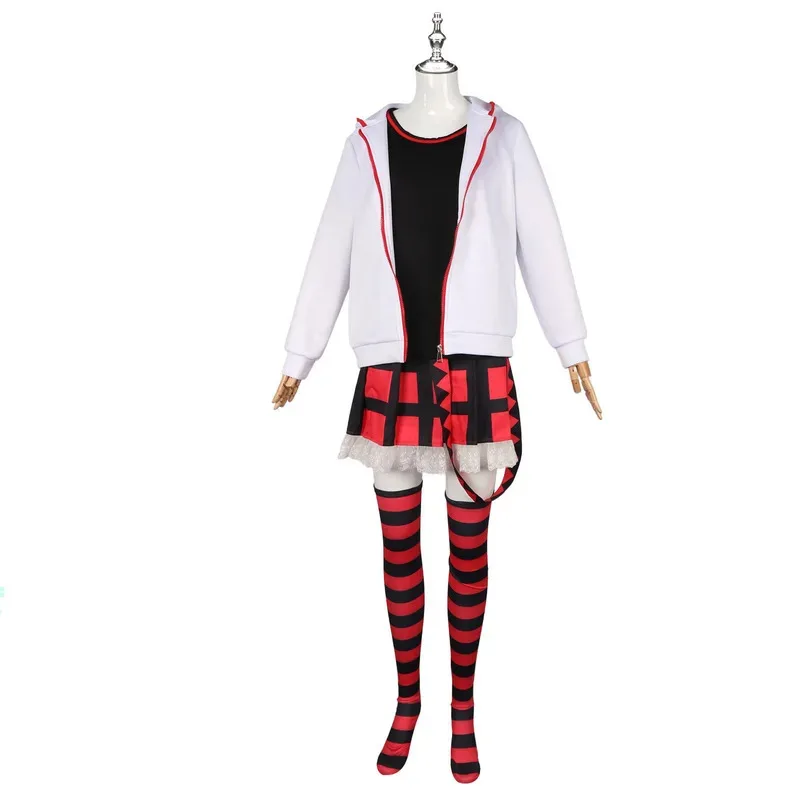 Аниме проект Sekai красочный сценический персонаж комплект для выступлений Хацунэ Мику красные очки MIKU одежда для косплея JK юбка Хэллоуин