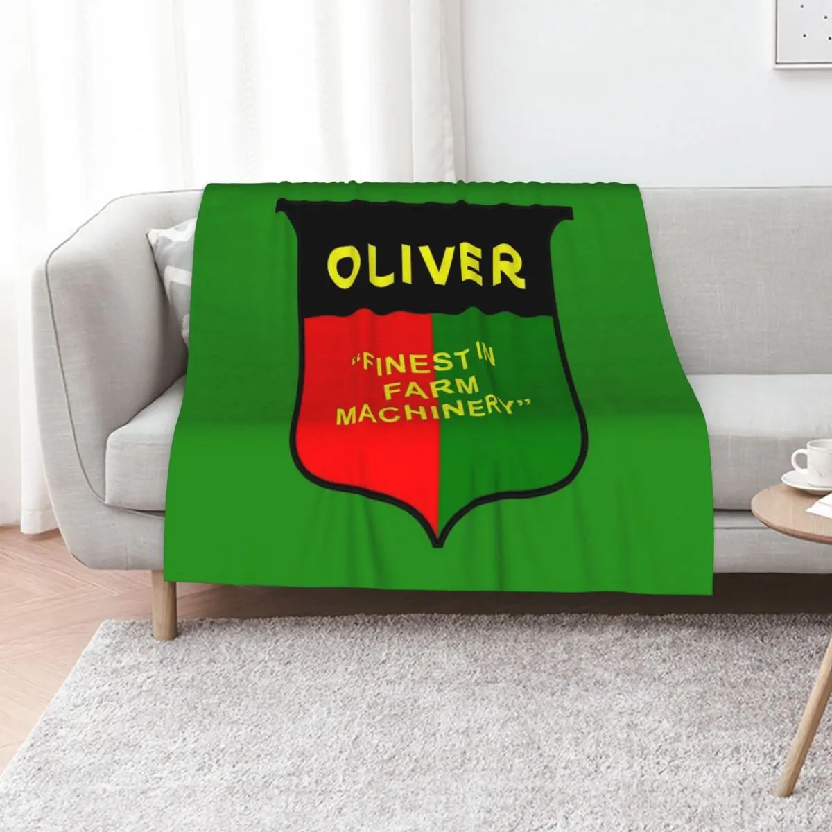 Oliver Tractor Throw Blanket Cute Plaid Single Cute For Sofa Thin Hairy Soft Beds Blankets