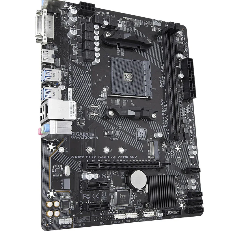 Imagem -02 - Nova Gigabyte Ga-a320m-h Placa Mãe Original Amd Soquete Lga 1151 Ddr4 Usb3.0 Sata3.0 Dvi Mais Hdmi