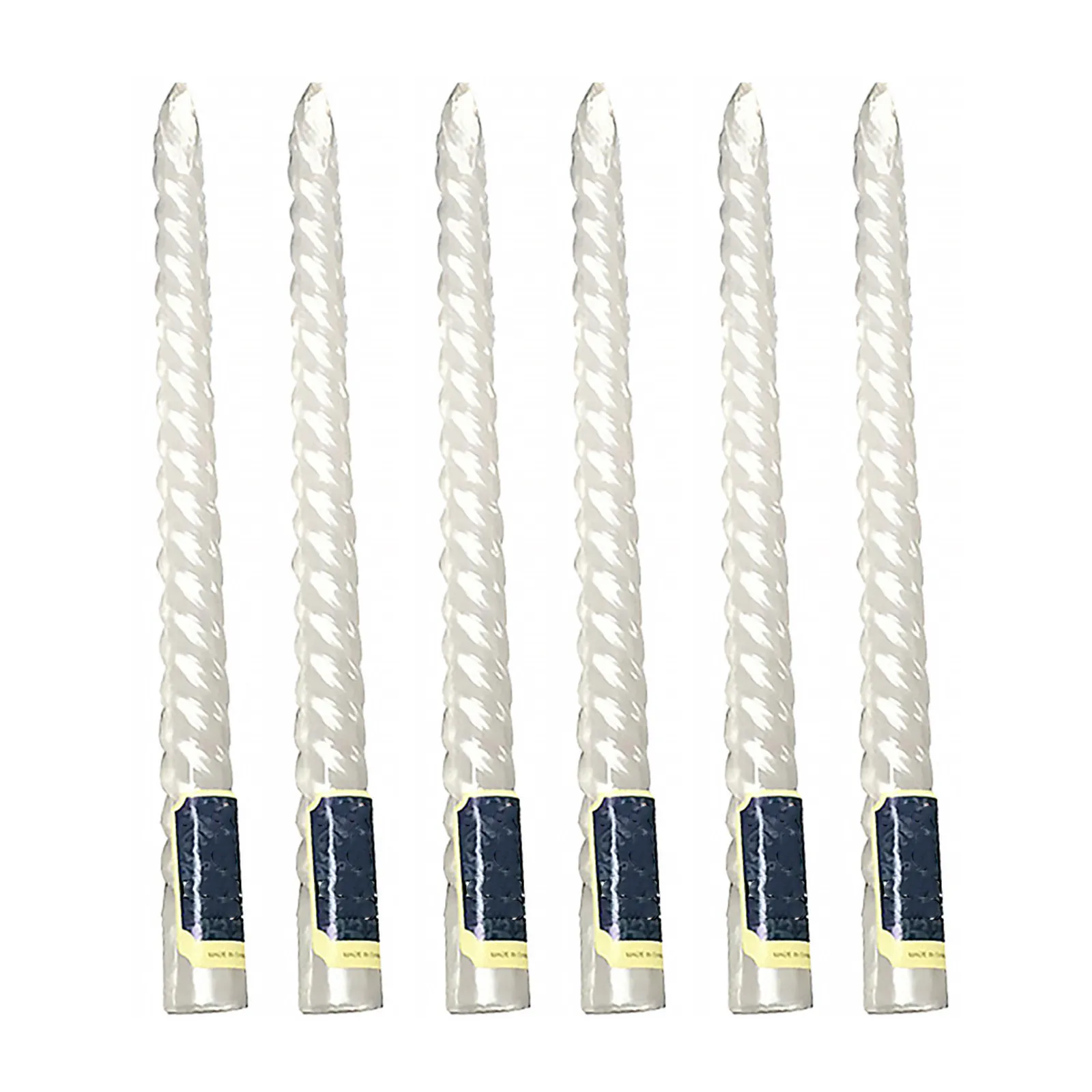 6Pcs White Thread Long Pole Candles Premium Smokeless Odorless Wedding Romantic Party Decoration Burn Safe Wax Home Decor