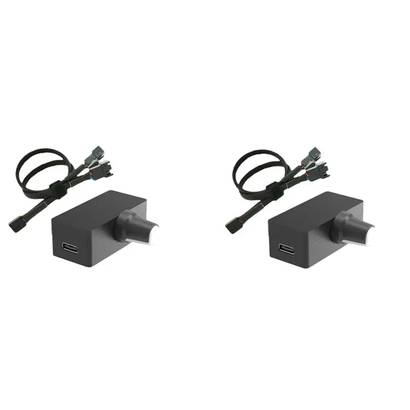 QWE-2X PWM Speed Controller 4Pin PWM Fan Governor PWM Governor USB TYPE-C Power Supply DIY Watercooling Cooler Option B