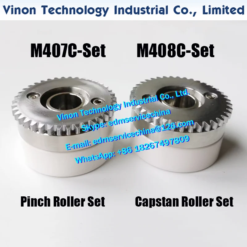 M407C-Set Pinch Roller Assembly, M408C-Set Capstan Roller Assembly with spacer+gear+bearing for FX,FA20 X058D340G51, X058D339G51