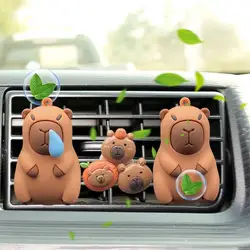 Cartoon Capybara Car Air Freshener Vent Clip Car Aroma Vent Scent Auto Perfume Oil Diffuser Decoration Refreshing accessories