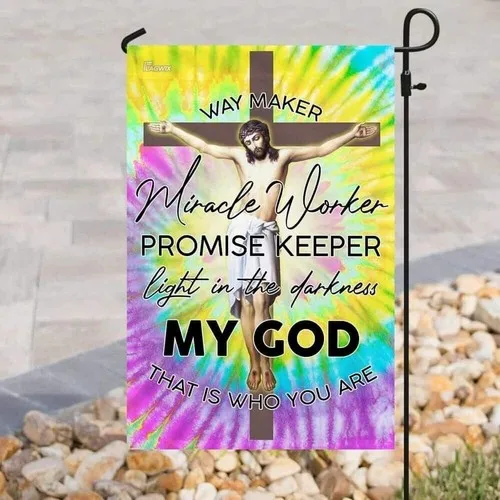 God Jesus Christian Way Maker Hippie Christian Double-sided Flag, God Jesus Flag XXH LLP LLX uui