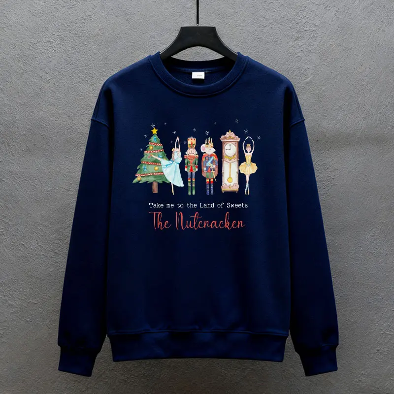 Sweat-shirt de noël femme maman et Mini assorti Kawaii casse-noisette sweat-shirt de noël automne et hiver pull à manches longues
