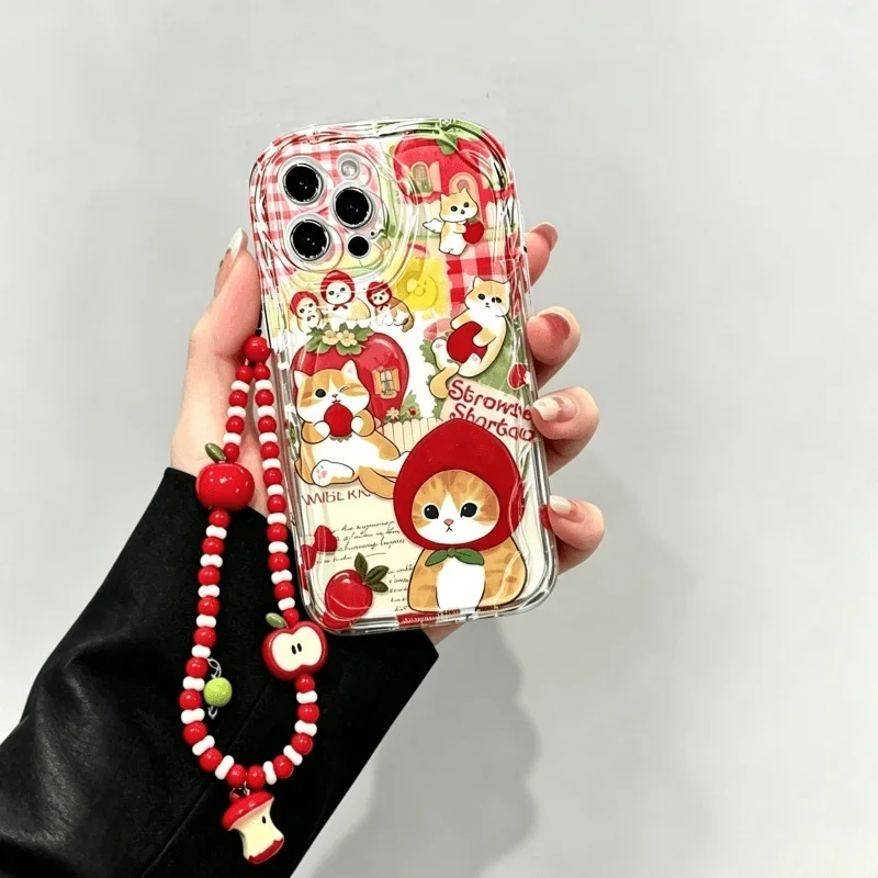 Cute Fruit Cat Chain Case For infinix Hot 70 50 Play 60 NOTE 40 30 40i 30i GT 10 20 PRO SMART 20 9 8 7 TECNO SPARK GO 2025 - view 3