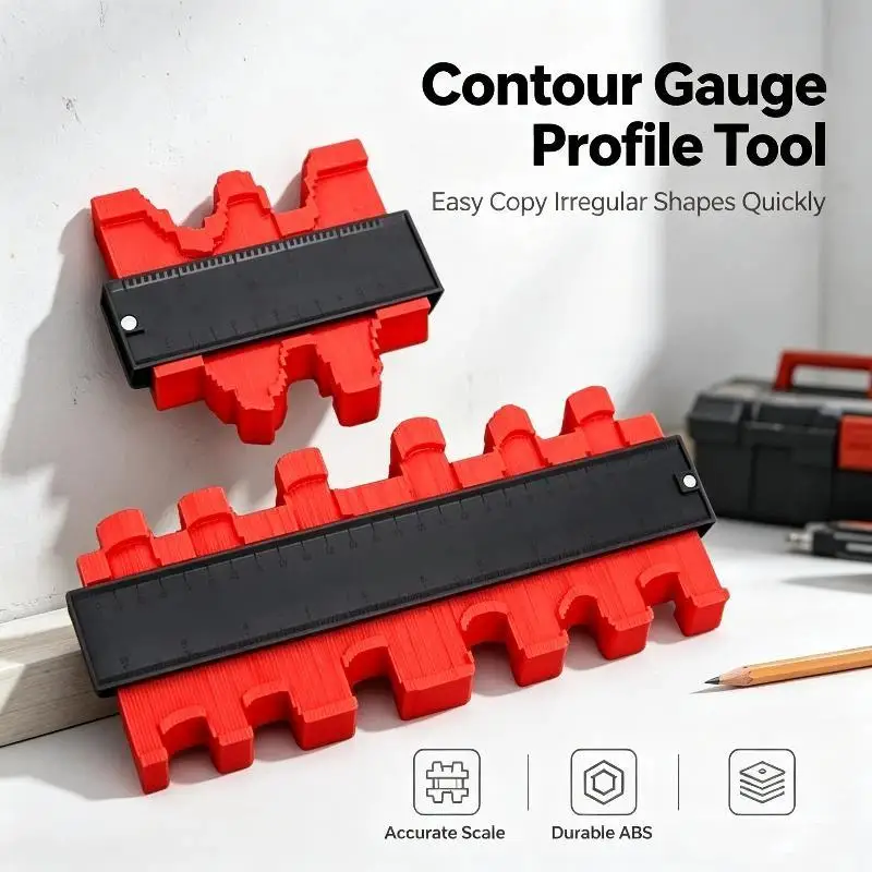 Gabarit de profilage en ABS non toxique, règle copieuse de formes, gabarit de mesure précis pour le bricolage, l'amélioration de la maison et le travail du bois