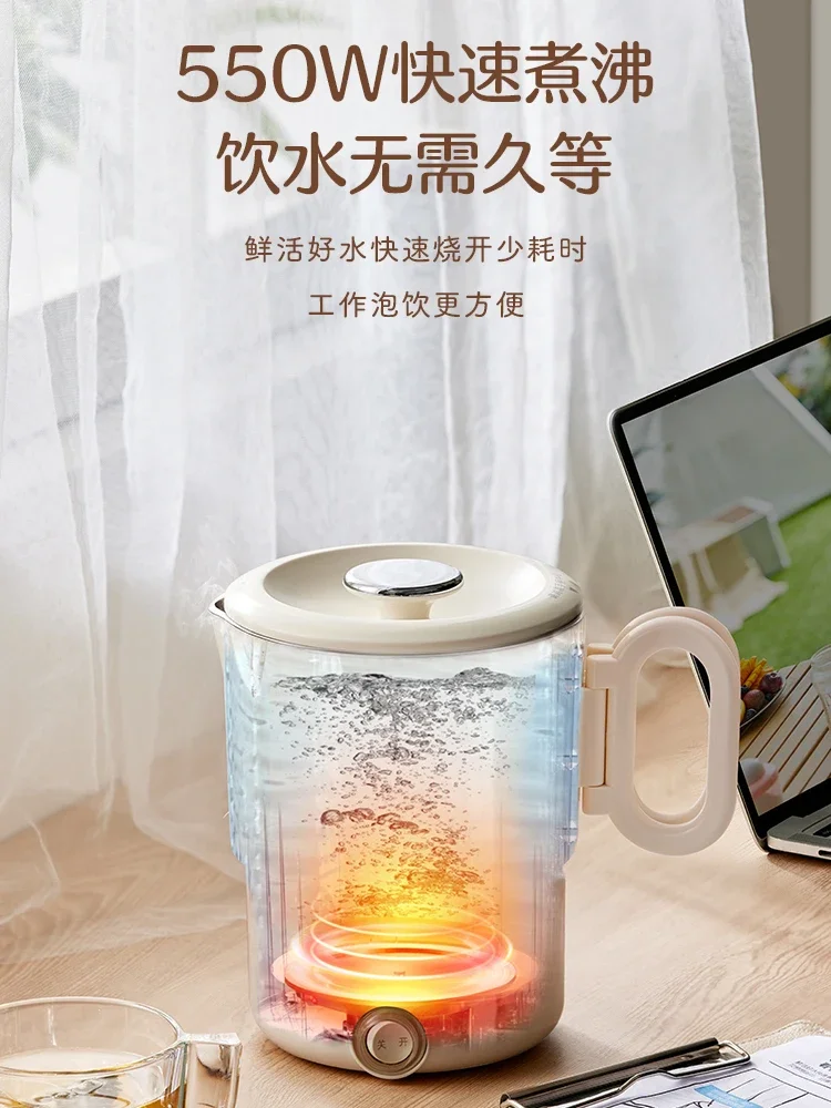 220 В складной мини-портативный электрический чайник из нержавеющей стали для домашнего использования, изолированный цельный дорожный чайник