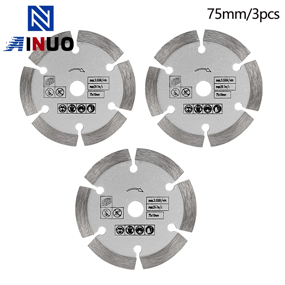 

3pcs 75mm Stone Cutting Disc Mini Circular SawBlade Angle Grinder Cutting Wheel for Granite Ceramic Concrete Tile Cutting