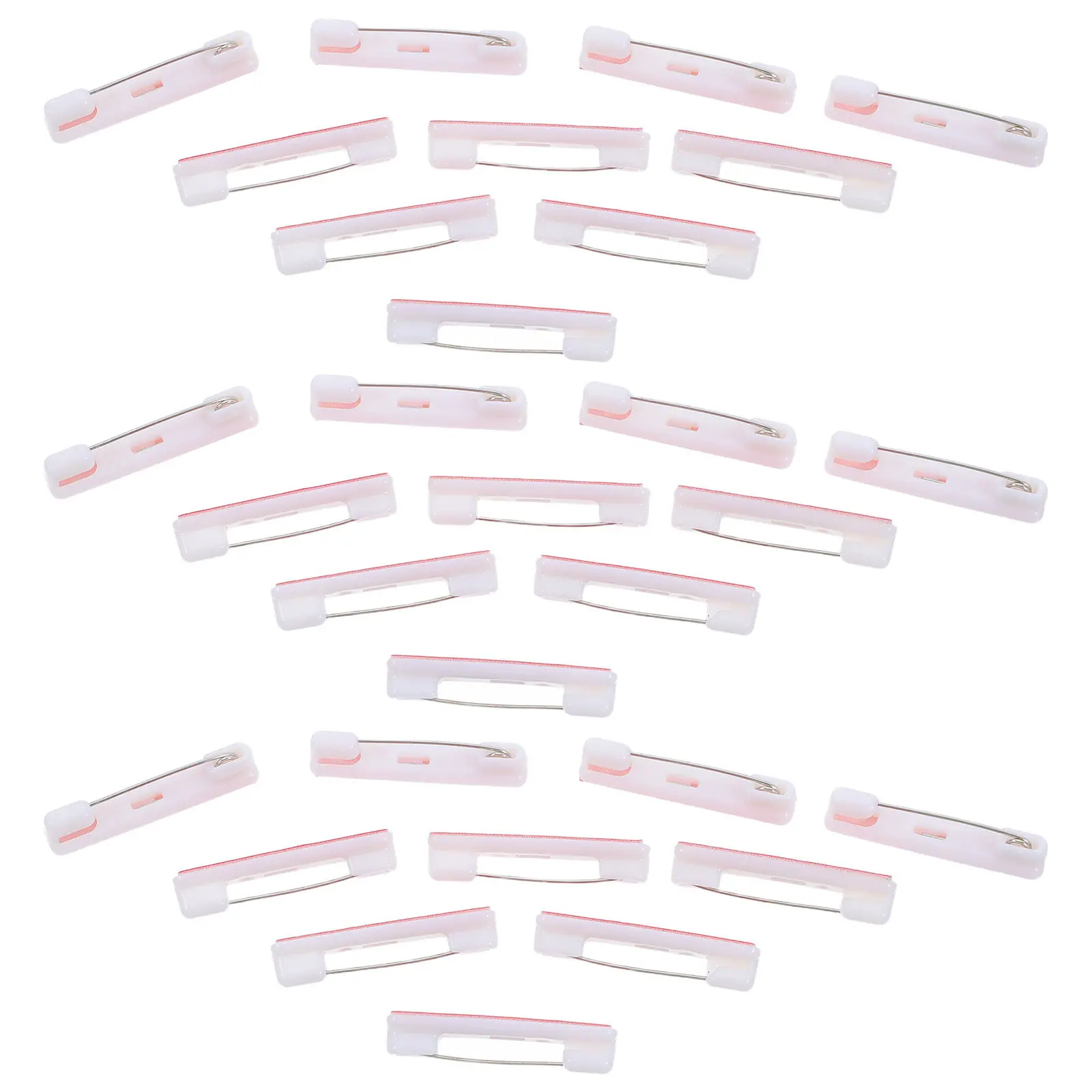 200Pcs Plastic Name Pin Holder For Nurse Id Badge Holders Busy Office Adhesive Backing Pins Secure