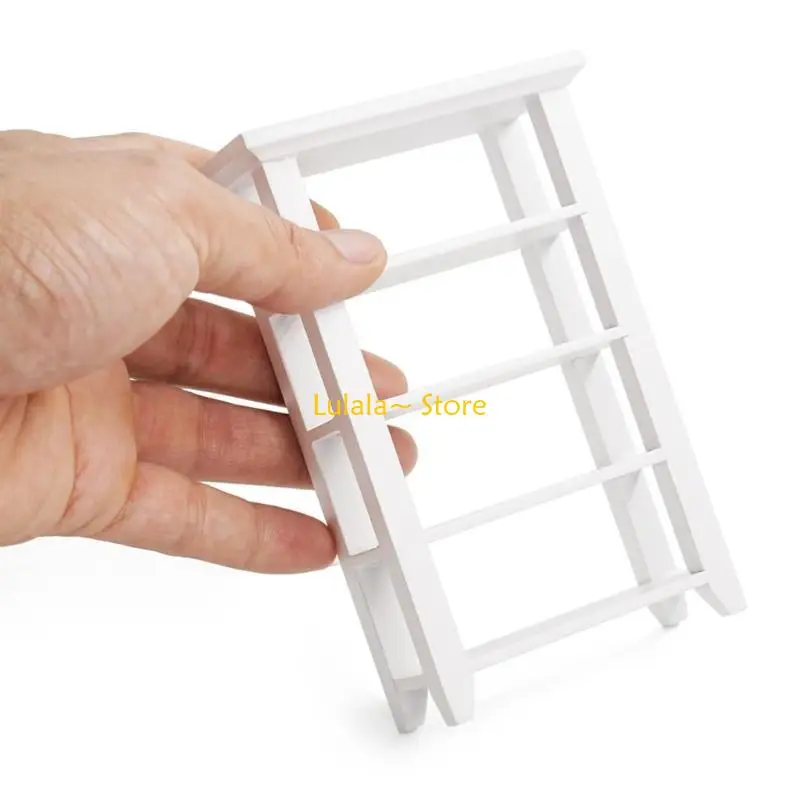 

Y4QA 4-х уровневая миниатюрная деревянная полка для украшения кукольного домика, кухни и модельной сцены