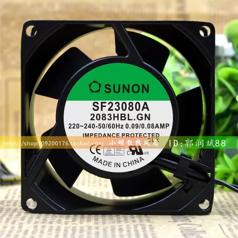 SF23080A 2083HSL.GN 220-240V 2083HBL.GN Original SUNON Fan for 80 x 80 x 38 mm