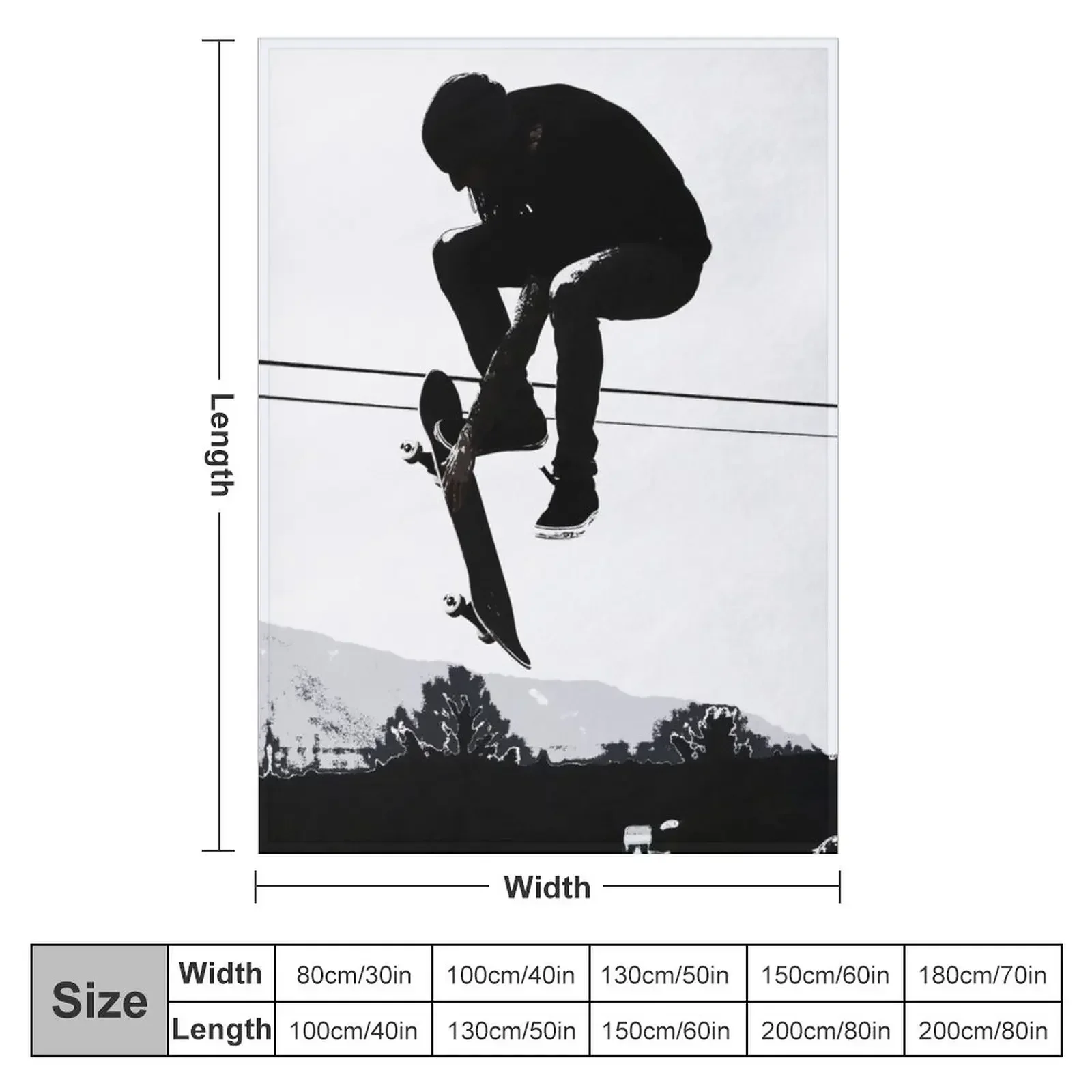 New Flying High Skateboarder Throw Blanket christmas decoration Comforter Thermal Blankets