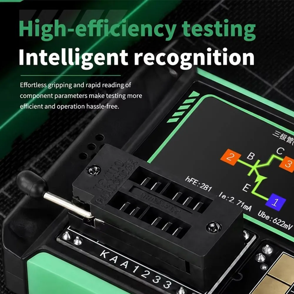 ABRN-LCR-AR1 Transistor Tester Electronic Component Testing LCD Digital Multimeter MOS Field-Effect Triode Resistance Meter
