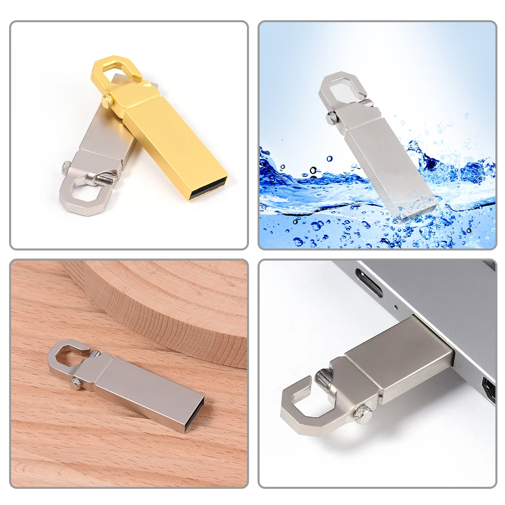 Jaster Zilver Metalen Pen Drive 128Gb Draagbare Memory Stick 64Gb 100% Echte Capaciteit Usb Flash Drive 32Gb Waterdicht U Disk 16Gb