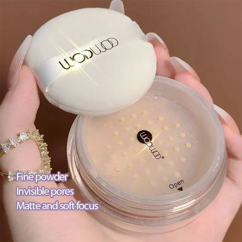 3 Colors Face Loose Powder Silk Smooth Light Sense Makeup Powder Waterproof Long-Lasting Matte Setting Finish Makeup Oil-control