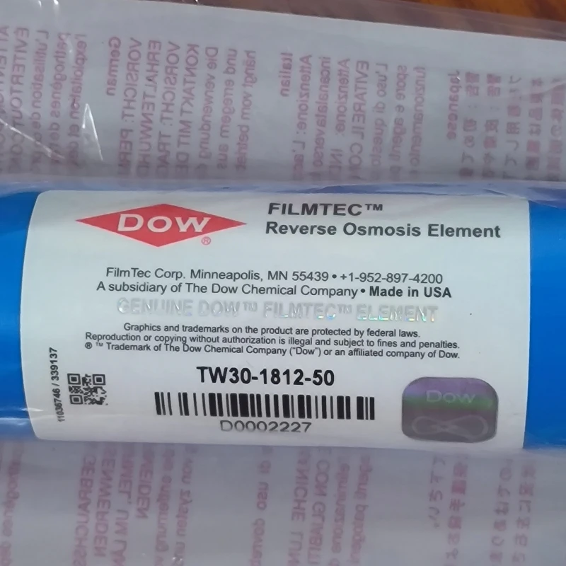 1 pcs Dow Filmtec 50 Gpd reverse osmosis membrane TW30-1812-50 kitchen RO water filter