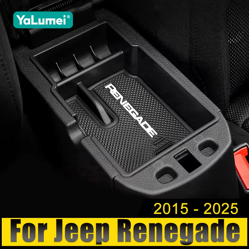 For Jeep Renegade 2015-2018 2019 2020 2021 2022 2023 2024 2025 Car Central Armrest Box Storage Stowing Tidying Container Tray