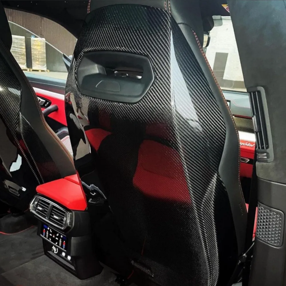 Real Dry Carbon Fiber Replacement Seat Backrest Cover For Lamborghini URUS oem Style Decoration Inner Seat Back BodyKits