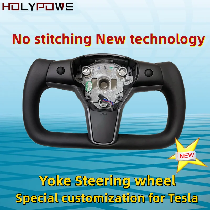 

New No Stitching YOKE Steering Wheel For Tesla Model 3 Y S X Latest Slot Technology Customized Modified Car Interior Accessories