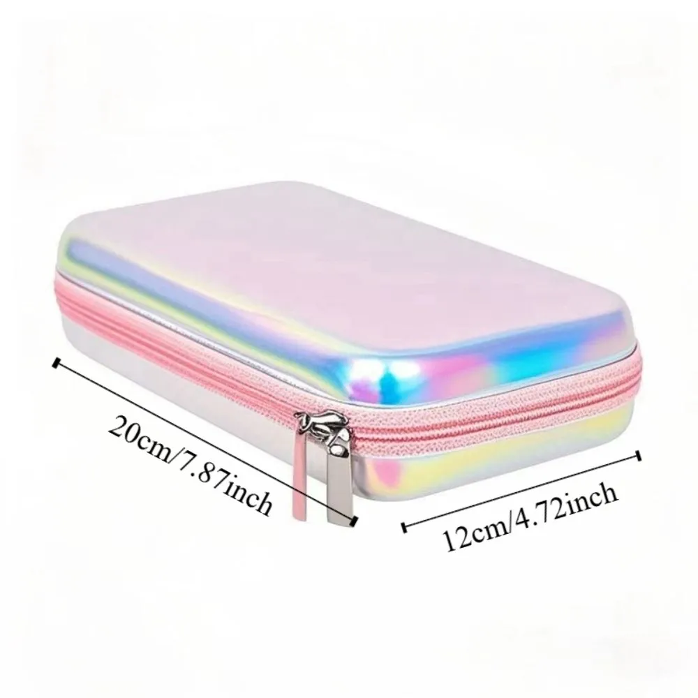 1Pc Transparent Laser Storage Box Desktop Size Organizer Design Transparent Storage Box Simple High Quality Desktop Organizer