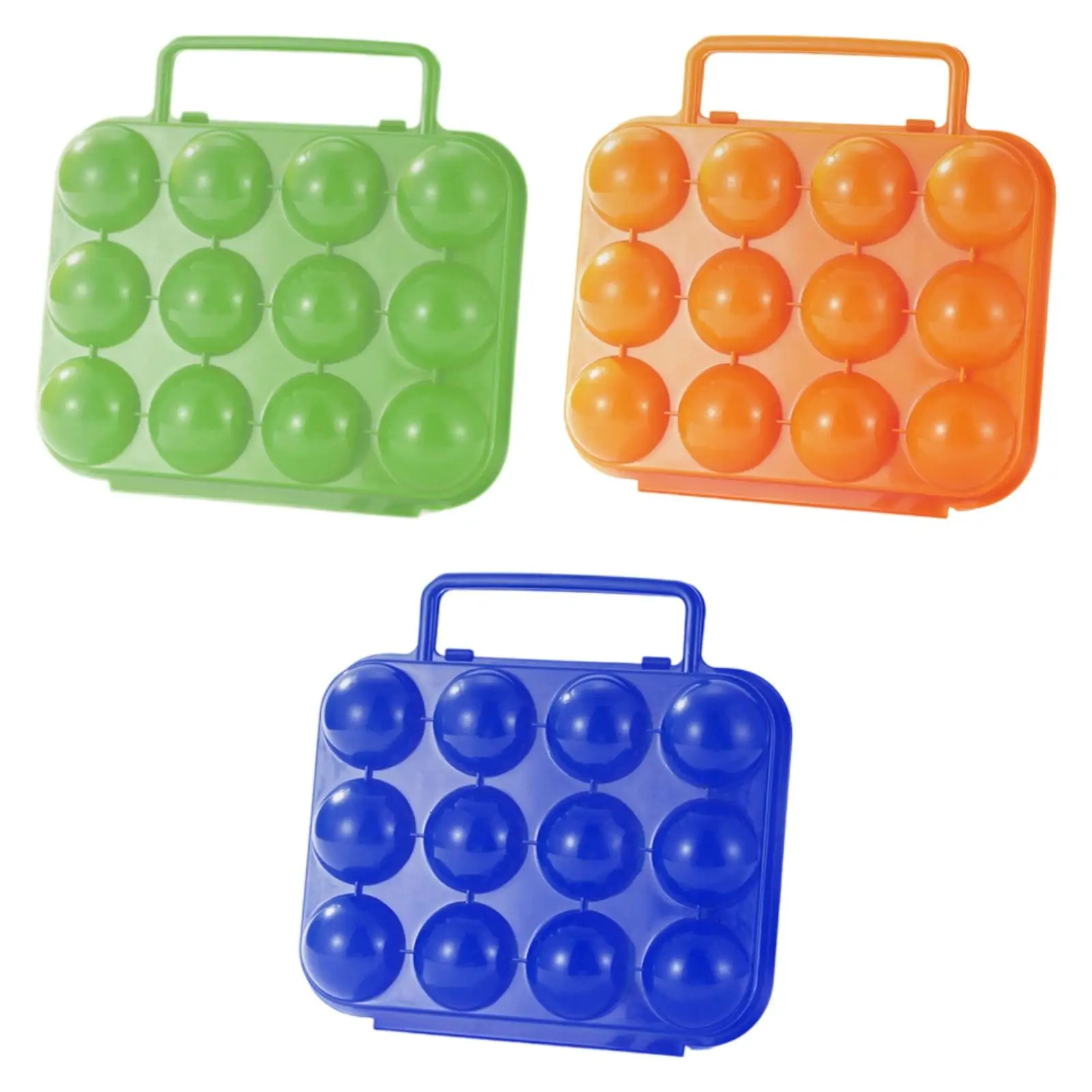 Camping Egg Holder Compact Plastic Egg Storage Organizer with Handle for Travel Picnic RV Outdoor Activities