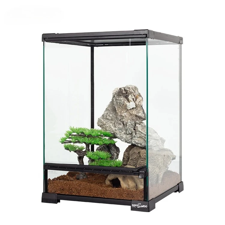 

Вертикальный черный террариум для рептилий объемом 10,7 галлонов (40,5 литров), террариум для змей, террариум для гекконов и ящериц, стеклянный террариум.